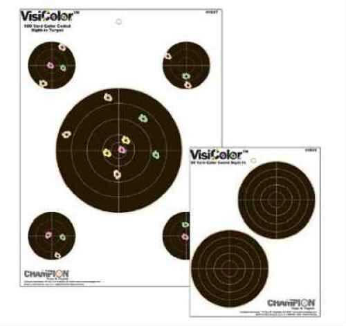 Champion 10 Pack 5" Visicolor Paper Double Bull Targets Md: 45826